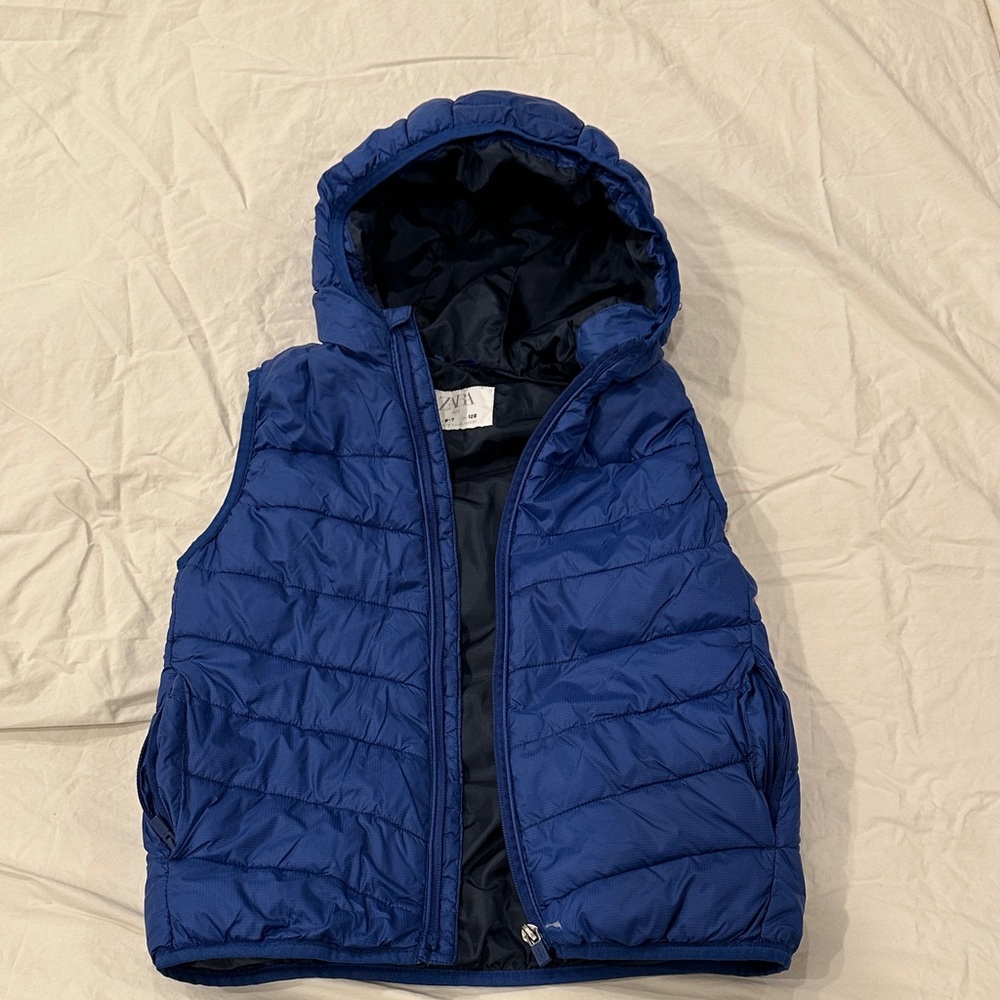 Zara Kids Blue Puffer Vest